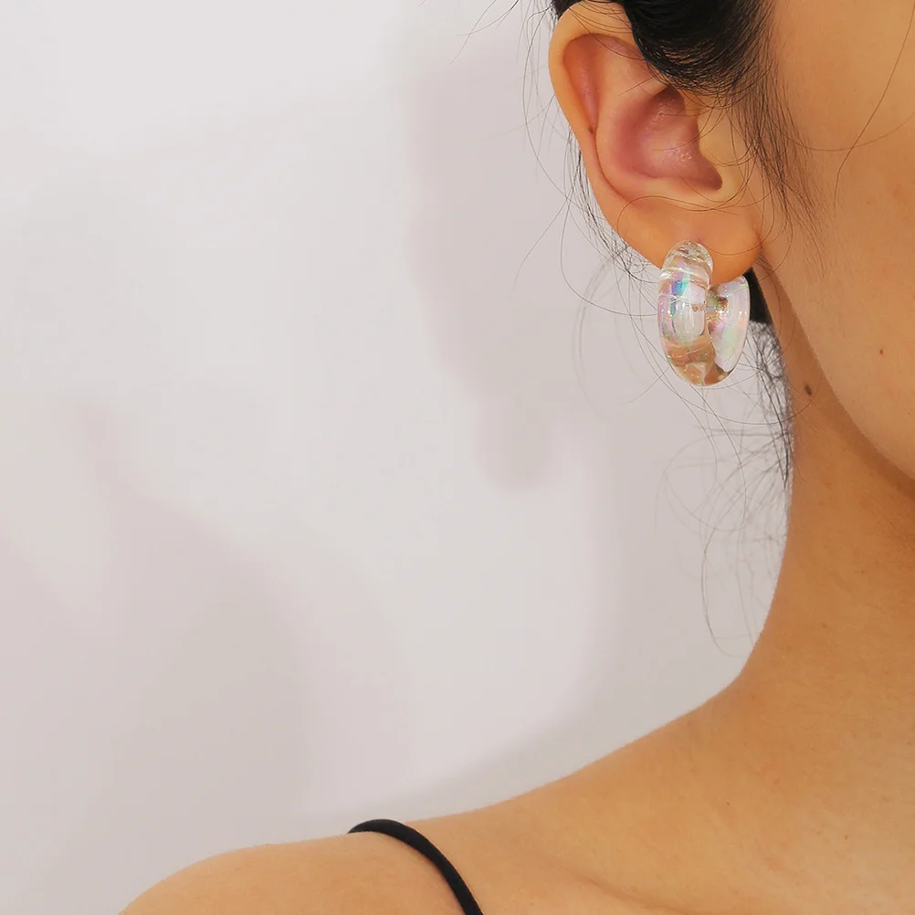 

Earrings Earring Hoop Tortoise Acrylic Circle Drop Statement Resin Shape Ear Chunky Shell C Bohemia Stud Jewelry