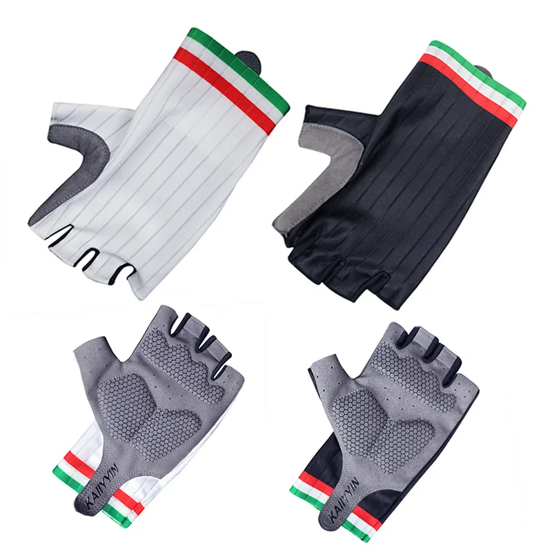 

New Pro Aero Striped Cycling Gloves Non-slip Shockproof Breathable Sports Gloves Outdoor Cycling Gloves Guantes Ciclismo