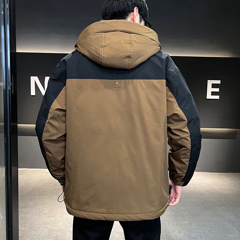 2023 Men's Down Jacket Duck Winter Warm Hooded Puffer Jacket Men Vintage Clothes Padded Spring Bomber Male Parka Coat