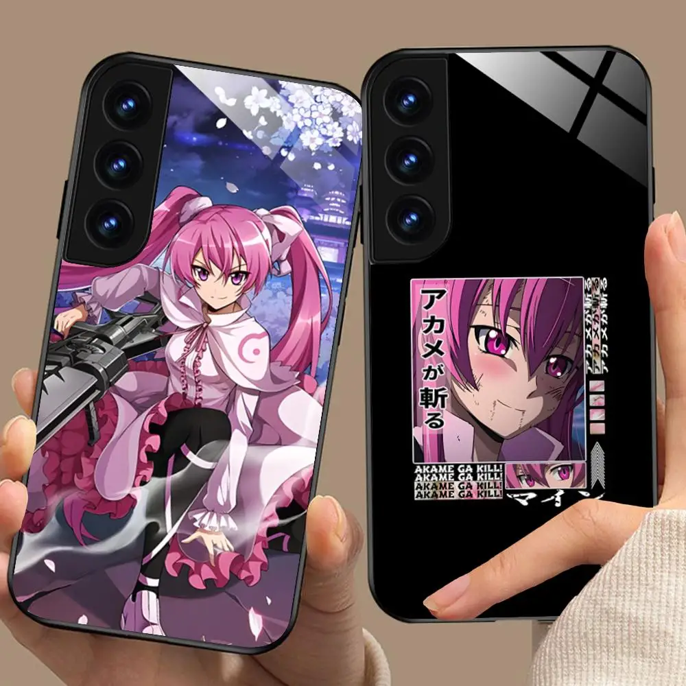 Фото Чехол для телефона Akame Ga Kill Mine для Samsung Galaxy S26 S25 S24 S23 S22 S21 S20 Note20 Plus FE Ultra, защитный стеклянный чехол №2