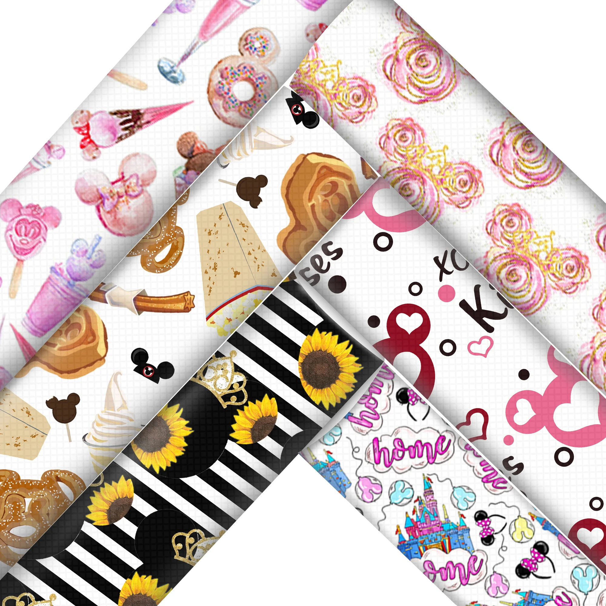 Листы из искусственной кожи с рисунком мультяшной мышки рулон - Цена: 119,61 руб.