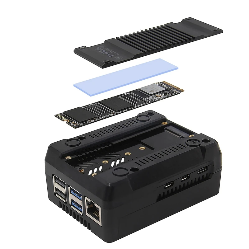 Подходит для Raspberry Pi 5 Argon NEO PCIE к M.2 NVME SSD плата расширения твердотельного