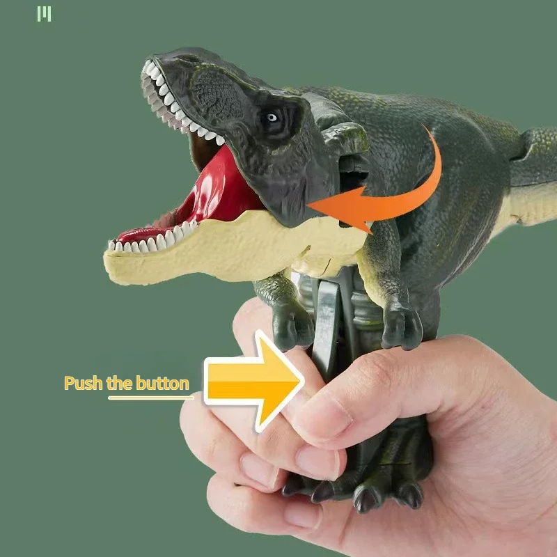 Children Decompression Dinosaur Toy Creative Hand-operated Telescopic Spring Swing Dinosaur Fidget Toys Christmas Gifts for Kids