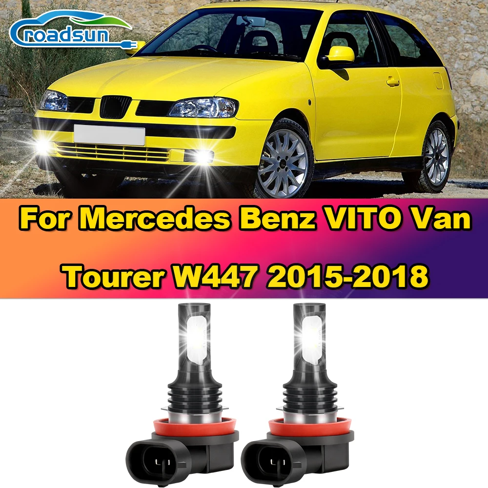 Фото 3570 CSP LED Fog Lamps 12000LM Super Bright Car Fog Lights 6000K For Mercedes Benz VITO Van Tourer W447 2015 2016 2017 2018 №1
