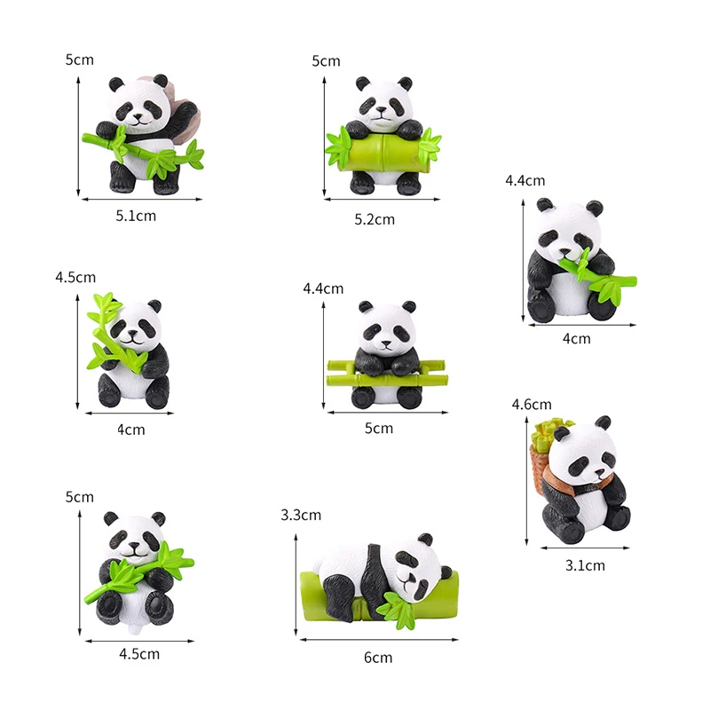 Креативная мини-смола Kawaii фигурка панды миниатюрная кукольного дома бонсай