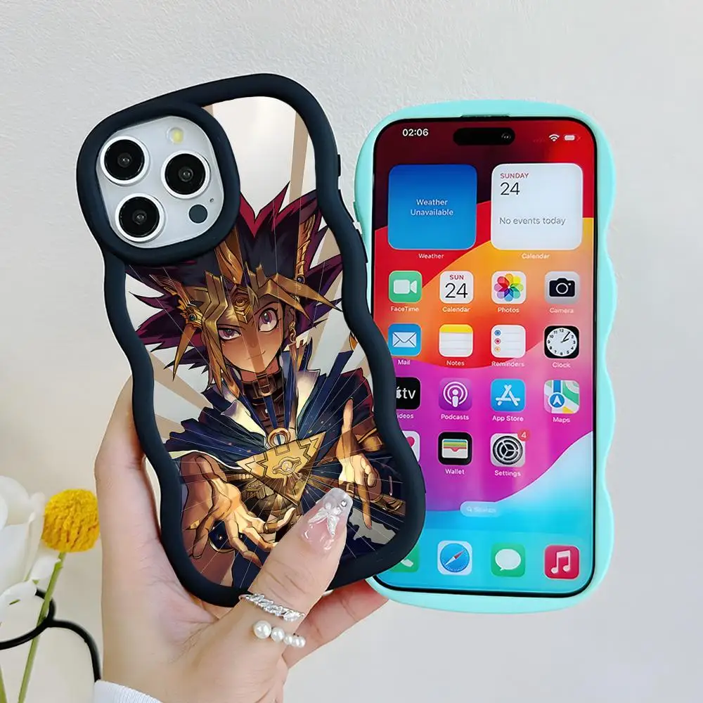 Фото Чехол для телефона Yugioh Yami Yugi для iPhone 17 16 15 14 13 12 11 Air Pro Max Plus, черный, из мягкого ТПУ, с волнистым краем №5
