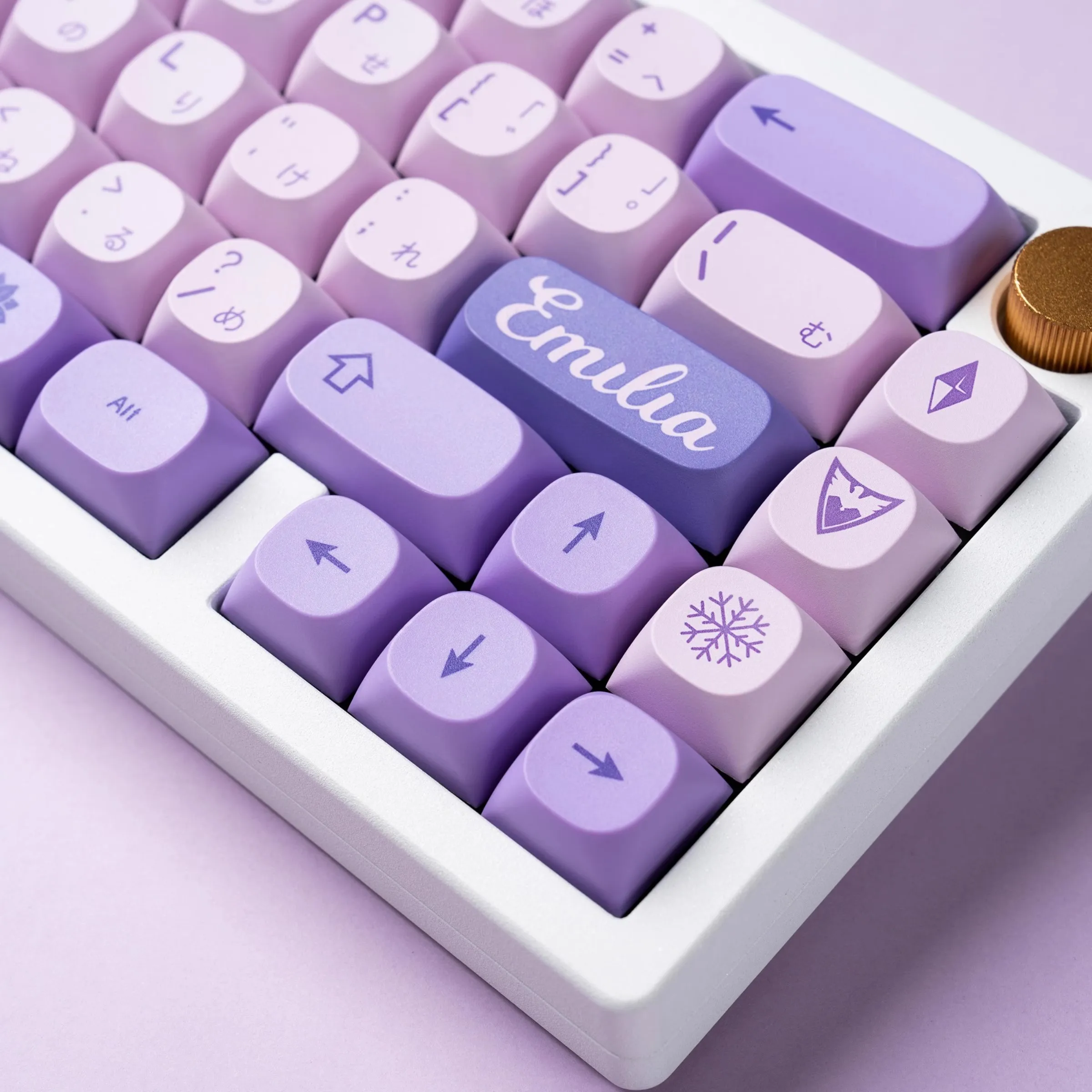 PBT Keycap сублимационная Милая личность фиолетовый MA высота 127 клавиш подходит для