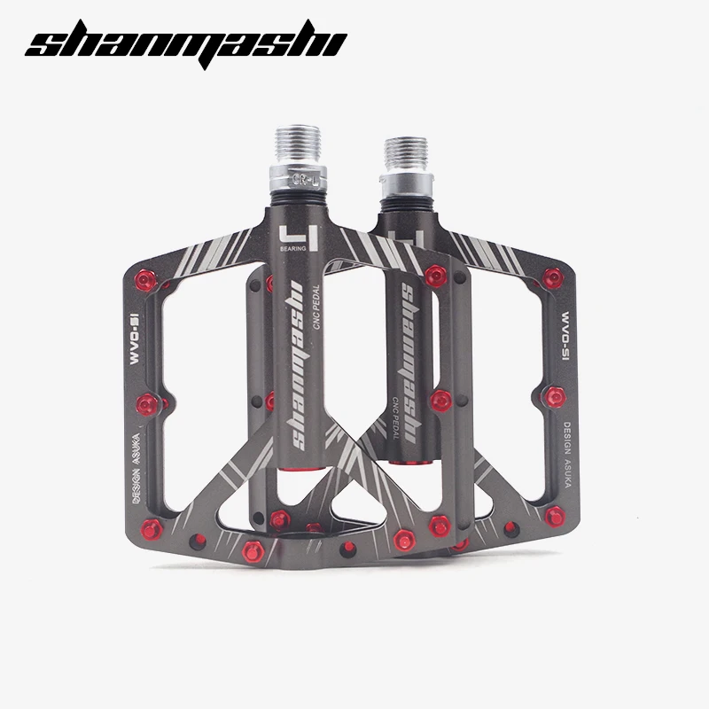 

shanmashi Aluminium Alloy bicycle pedal ultralight cycling 8 Bearings non-slip XC DH vtt mtb mountain bike Flat pedals bmx parts