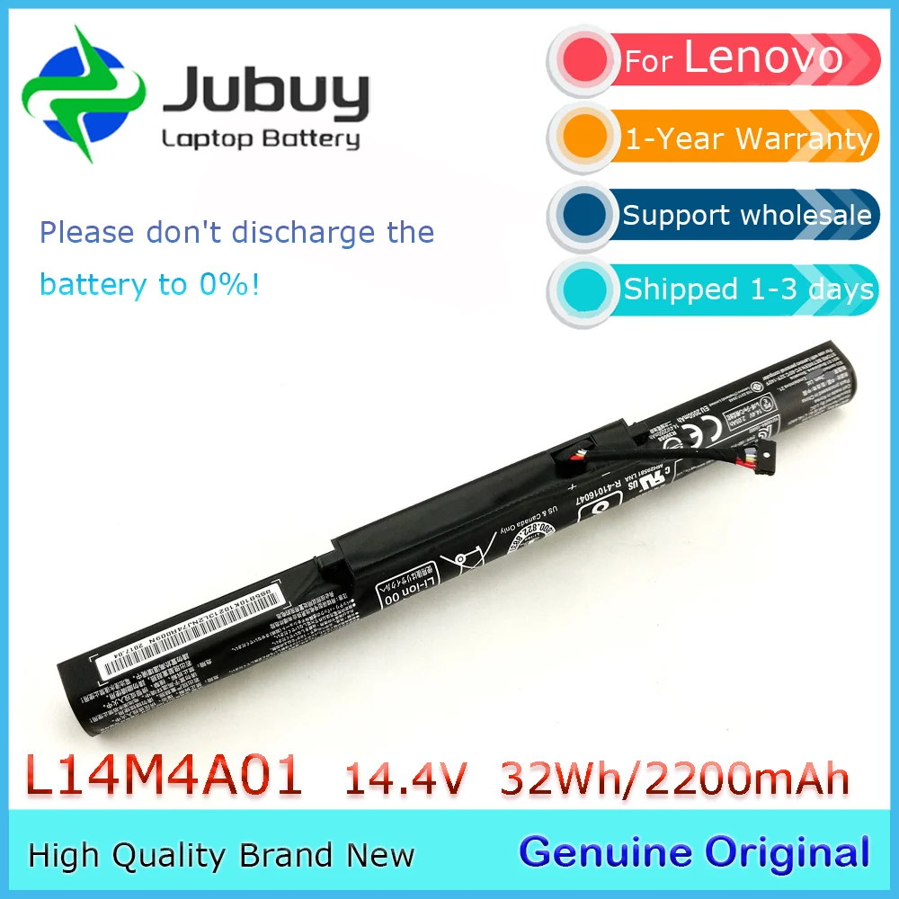L14M4A01 14 4 В 32 Втч оригинальный аккумулятор для ноутбука Lenovo V4000 Y50C Ideapad 500-15ACZ L14L4A01