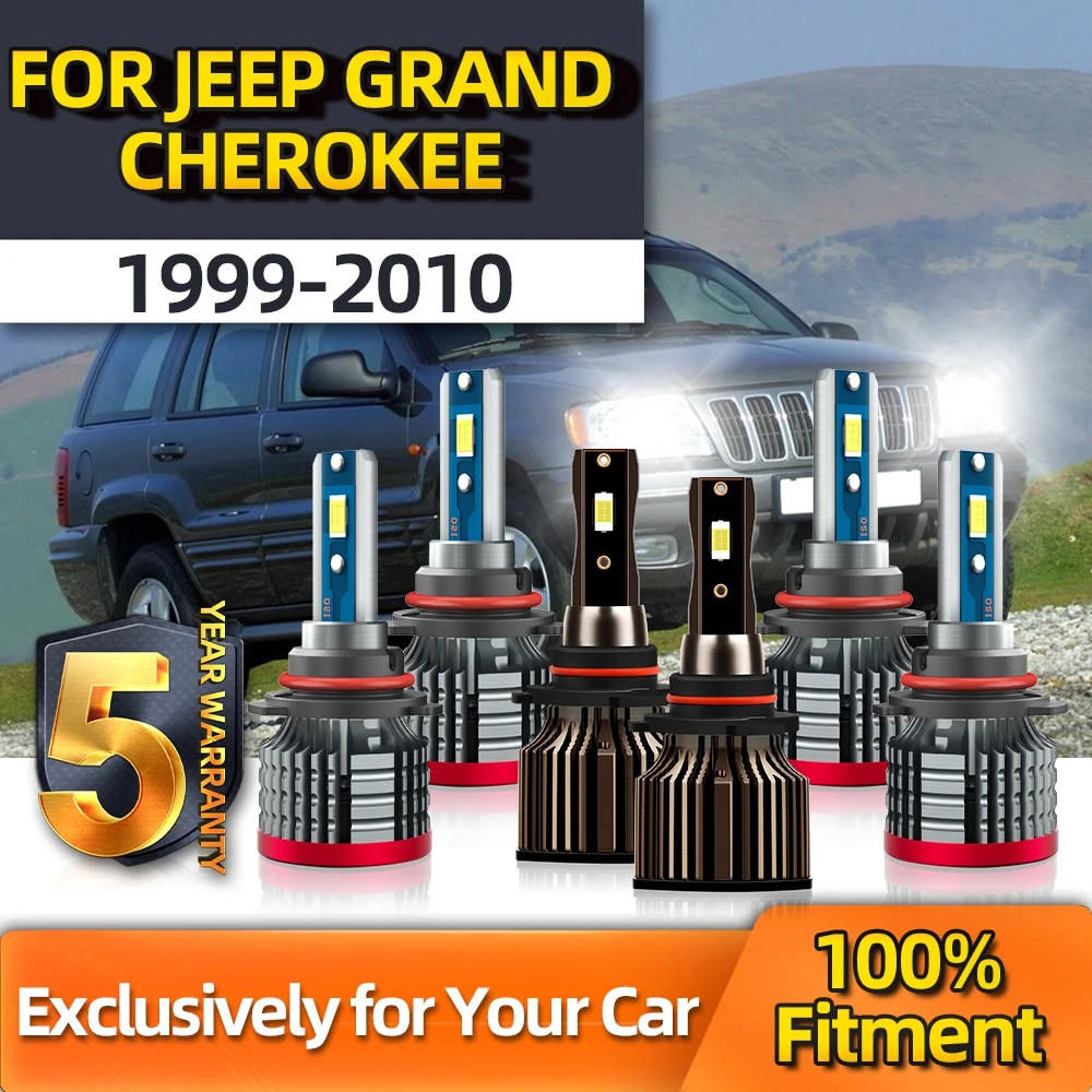 

Crossfox 6x Lamps LED Car Accessory High/Low Beam Combo Fog Lights 9005 9006 9145 For Jeep Grand Cherokee 1999 2000 2001-2010