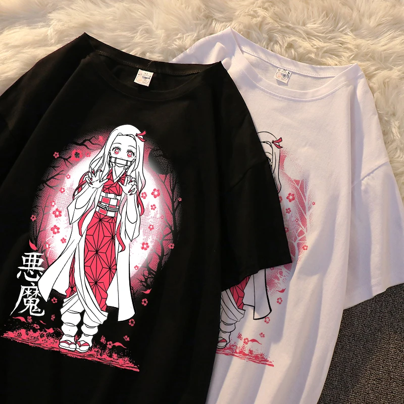 

Футболка мужская с рисунком из японского аниме «убийца демонов»