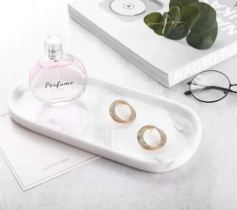 Овальный поднос для туалетного столика - изображение