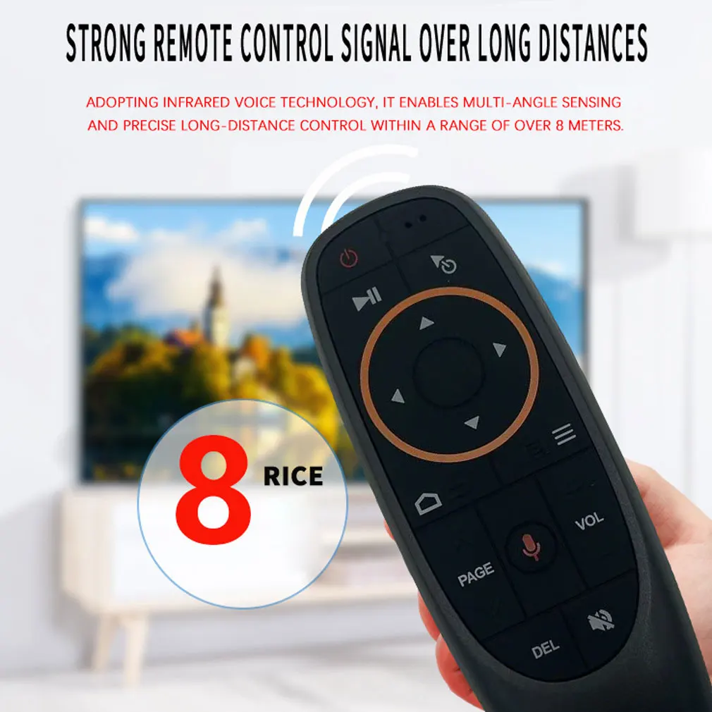 Фото Универсальный пульт дистанционного управления Air Mouse с подсветкой для H96 MAX/X88 Android TV Box, 2,4G, беспроводной гироскопический смарт-пульт, дропшиппинг №5