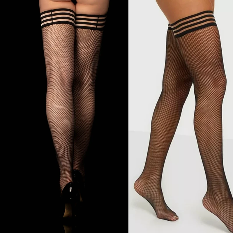 Австралийские длинные ажурные чулки HB сексуальные женские черные шелковые до