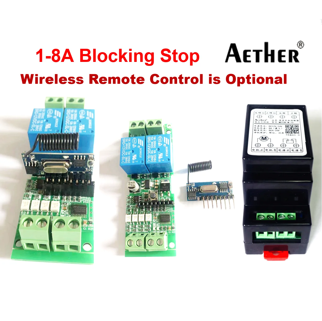 Моторный контроллер постоянного тока 12 В 24 с прямым обратным вниз 433 МГц