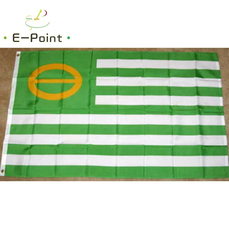 Флаг Экологии Зеленая вечеринка День Земли Мир 2 фута * 3 (60*90 см) 5 футов (90*150 Размер