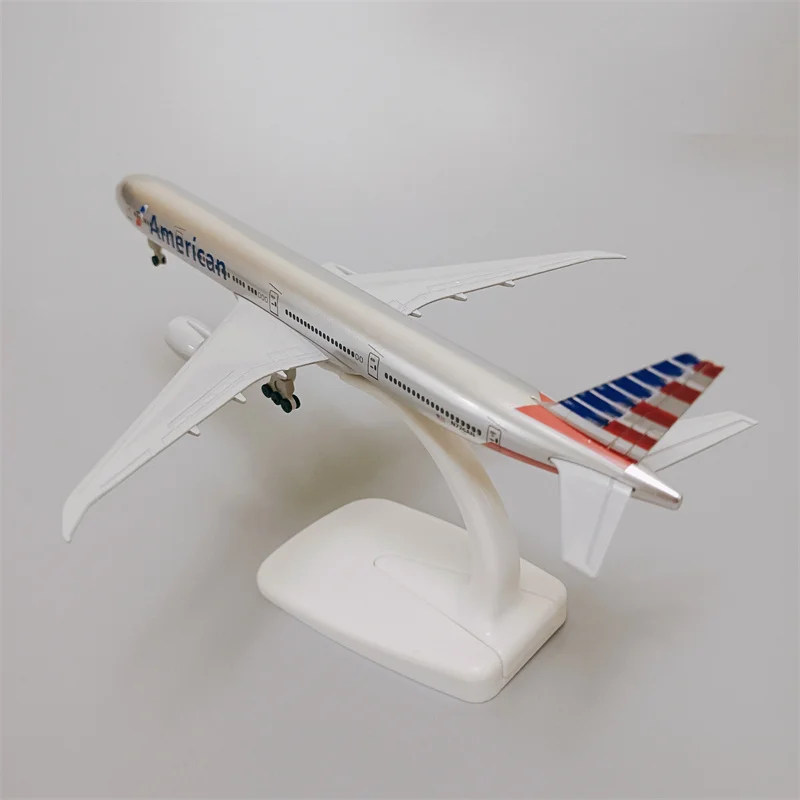19cm Diecast Airplane Air American AA B777 Airlines Boeing 777 Metal Alloy Plane Model Aircraft w Wheels Landing gears Toys Gift