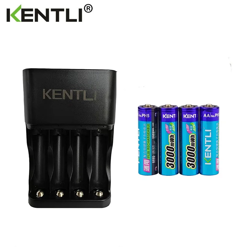 Фото KENTLI1.5V 1180/3000 МВтч литий-ионный аккумулятор aaa для микрофона, электрической игрушки, беспроводной мыши и зарядки AA AAA №1