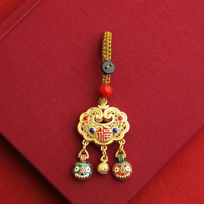 

Ping An Ruyi Lock автомобильный брелок кулон ручной работы веревочный брелок изысканное украшение рюкзака аксессуары для мужчин и женщин