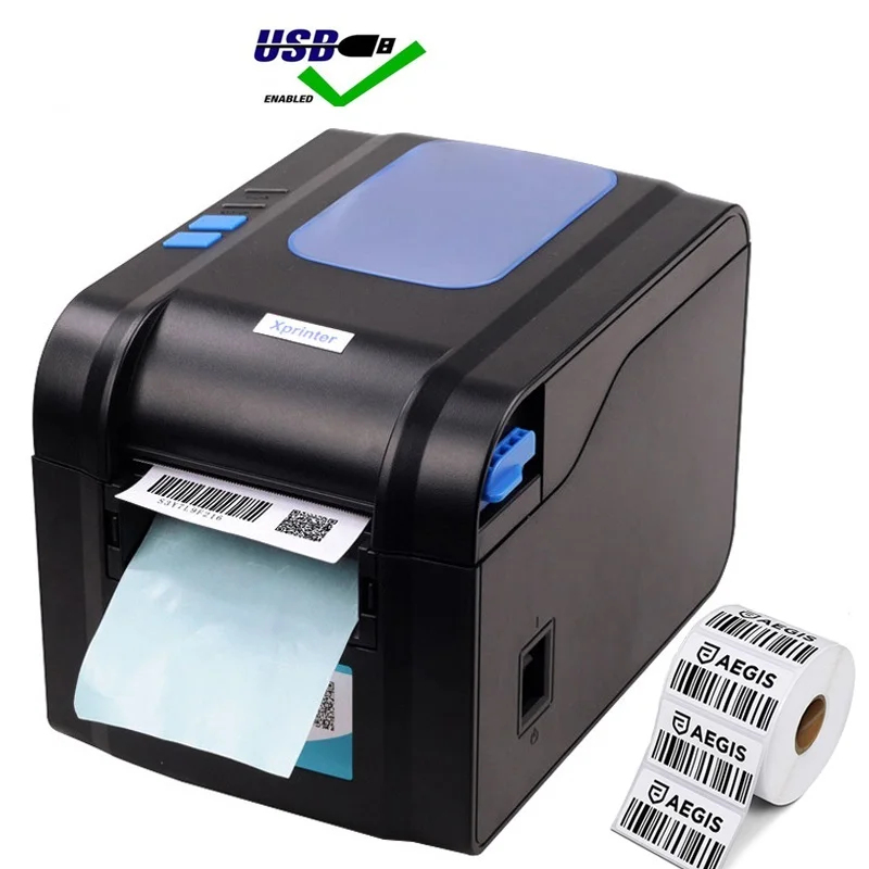 

Принтер для печати этикеток, принтер для печати чеков, штрих-кодов, QR-кодов, принтер для печати этикеток 80 мм 365B 370B USB Bluetooth