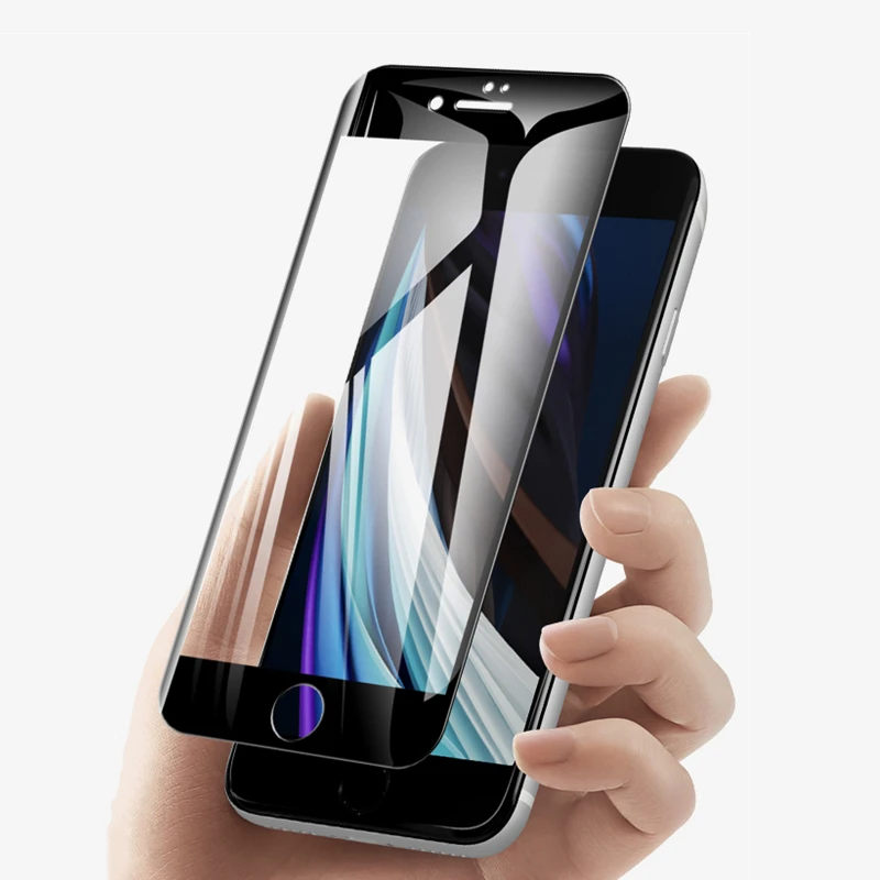 Полностью клеевое стекло для iPhone SE 3 5G Защитная пленка экрана 2020 6 7 8X11 Закаленное