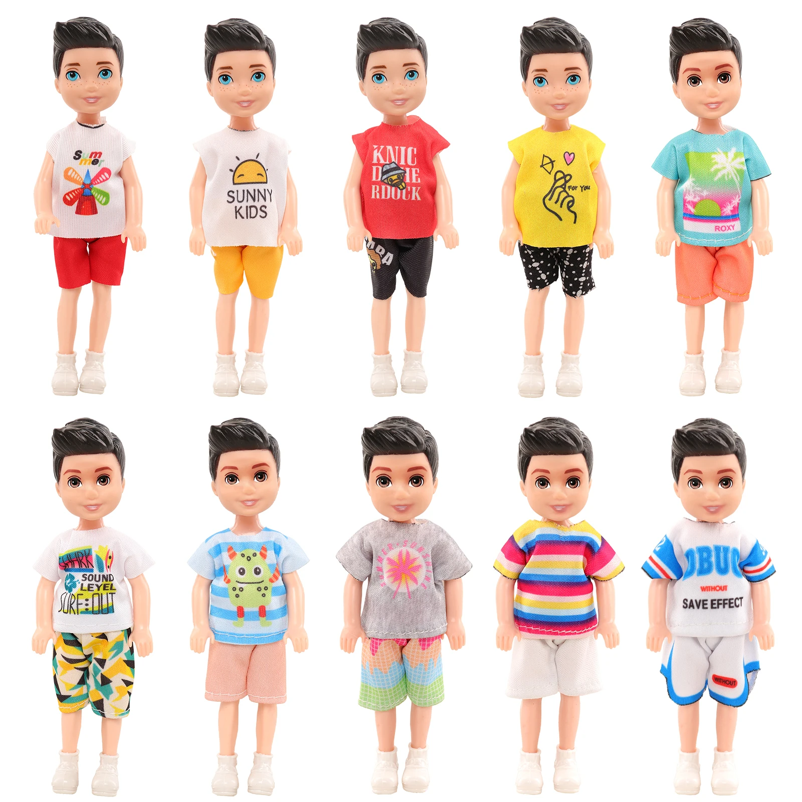 Baby Boy 5.5 Inch Tops With Pants 16cm Dolls Clothes Kids Toy Doll Accessories Birthday Gift