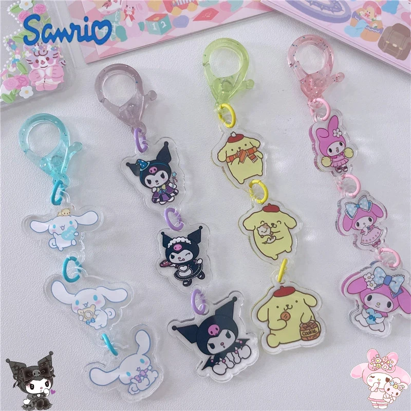 Sanrio аниме креативный акриловый брелок Kuromi My Melody Dark Wind акриловая сумка кулон