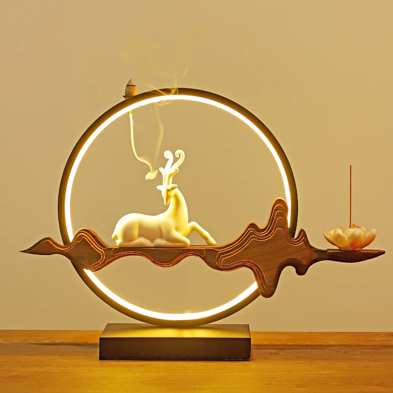 

Eletric Incense Burner Light Statue Large Modern Backflow Incense Burner Smoke Aromatherapy Encensoir Incense Burners Ornament