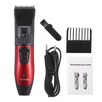 kemei professional carbon steel head hair clipper rechargeable hair cutter high quality beard trimmer electric razor d35