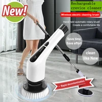 7 in 1 electric cleaning brush household rechargeable long handle retractable window wall tile bathroom kitchen gap cleaner new