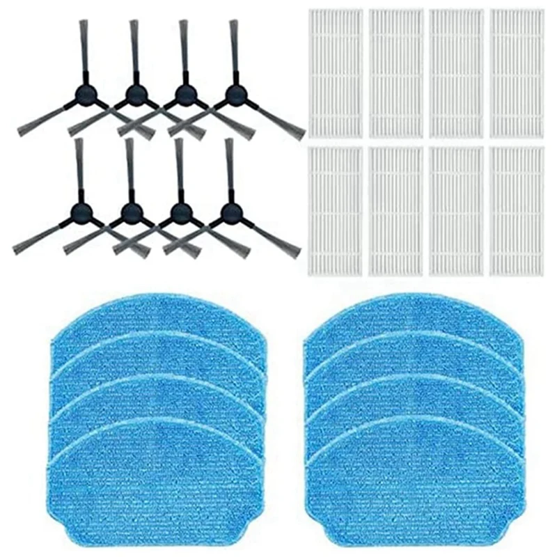 

Replacement Filter Side Brush Mop Pads Set Compatible For BR150/BR151 Robot Vacuum Cleaner Accessories