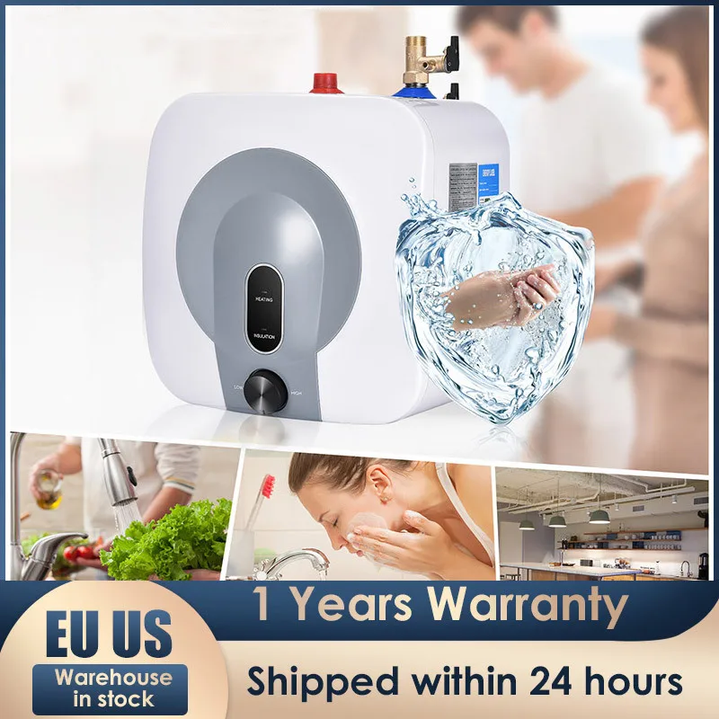 

Instant Kitchen Bathroom Water Heater Water Storage Type Mini Household Electric Water Heater 1500W Rapid Heat