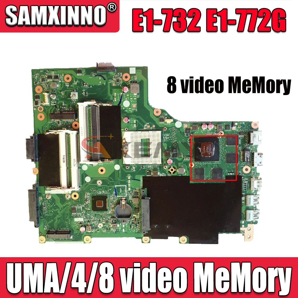 

For ACER Aspire E1-732 E1-772G Laptop Motherboard Mainboard PGA947 HM86 DDR3 V3-772G Motherboard