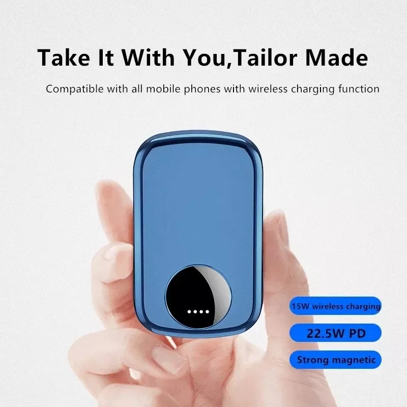 

NEW2023 Phone Fast Charger10000mAh 15W Wireless Mini Powerbank Mobile For Iphone 13 12Pro Max Portable External Battery