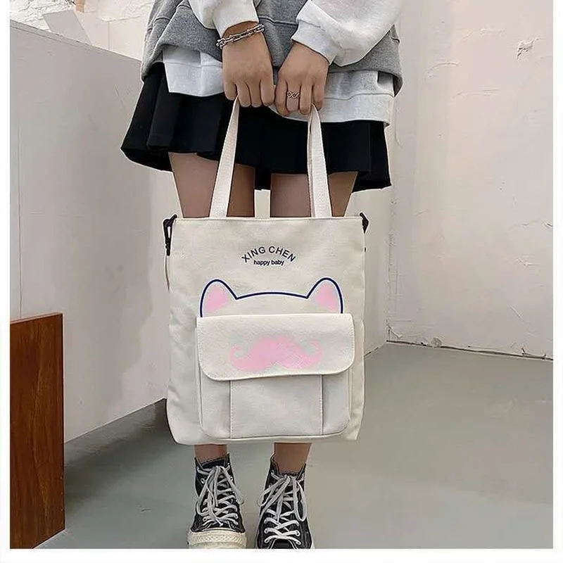 

Large Capacity Canvas Tote Bag Fashion Messenger Bag Student Shoulder Bag Casual Large Shopping Bag School Bag Women Handbags