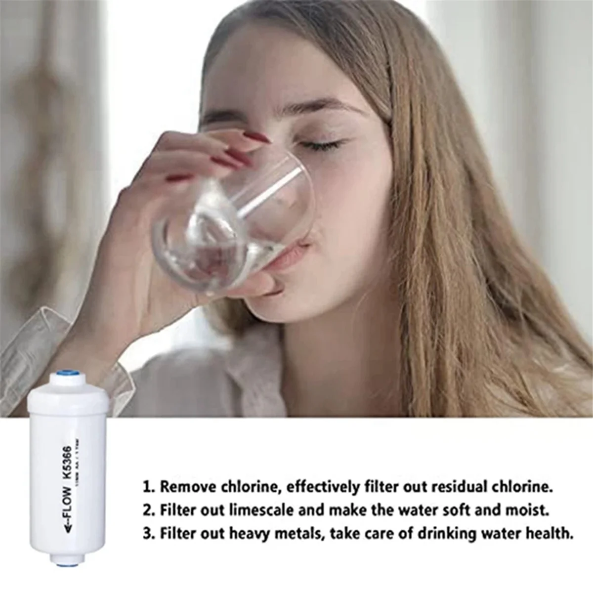 Сменный фторидный фильтр для воды K5366 2 шт. совместимый с элементами очистки