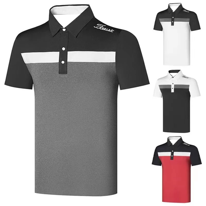 

High quality Men's Quick Dry Golf Clothes Men Outdoor Breathable Short Sleeve Sports Slim Fashion designer Polo