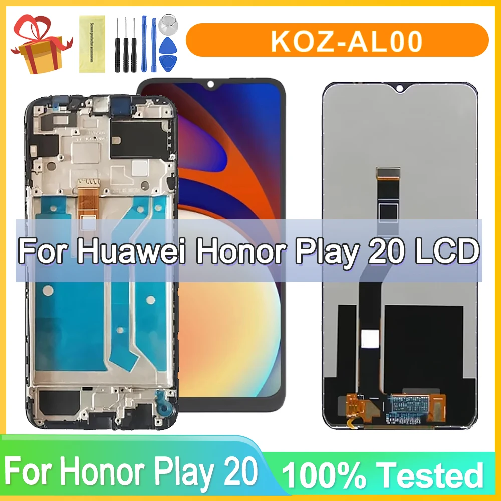 6 52 ''для Honor Play 20 ЖК-дисплей преобразователь сенсорного экрана в сборе для