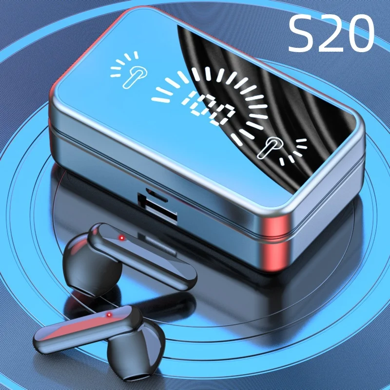 Беспроводные спортивные Стереобасовые наушники-вкладыши S20