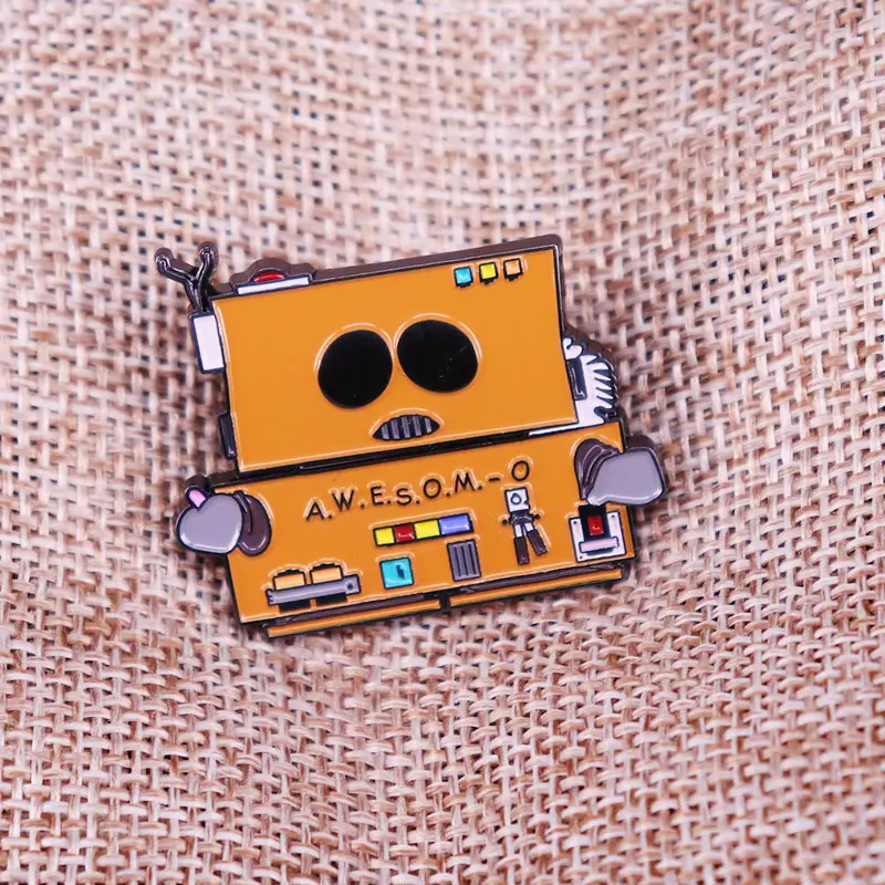 Soutth X Park эмалированная булавка в форме робота значок украшение для