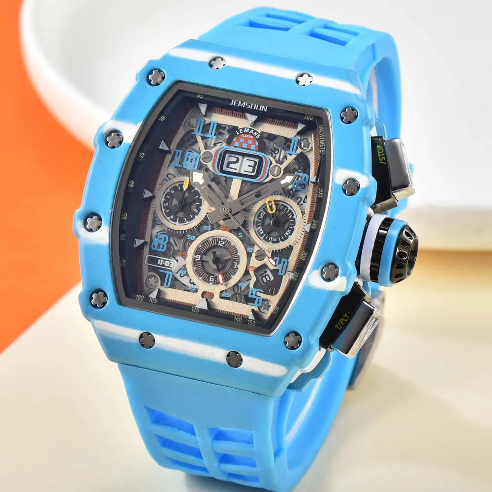 

Original Brand Tonneau Top Watches Mens Fshion Quartz Watch Classic Multifunction Automatic Date Sport Clock Relogio Masculino