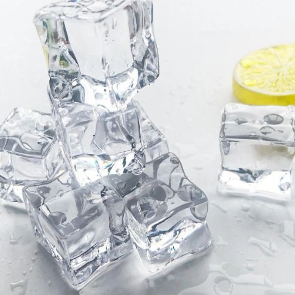 

100pcs set Fake Ice Cube Molds Durable Acrylic Essential Props For Shooting Over 100 Pieces