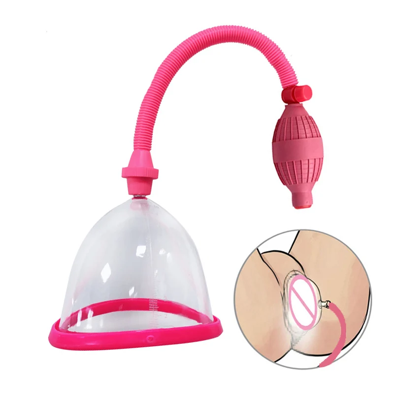 Вакуумный насос для Вагины и клитора на присоске большое Силиконовое