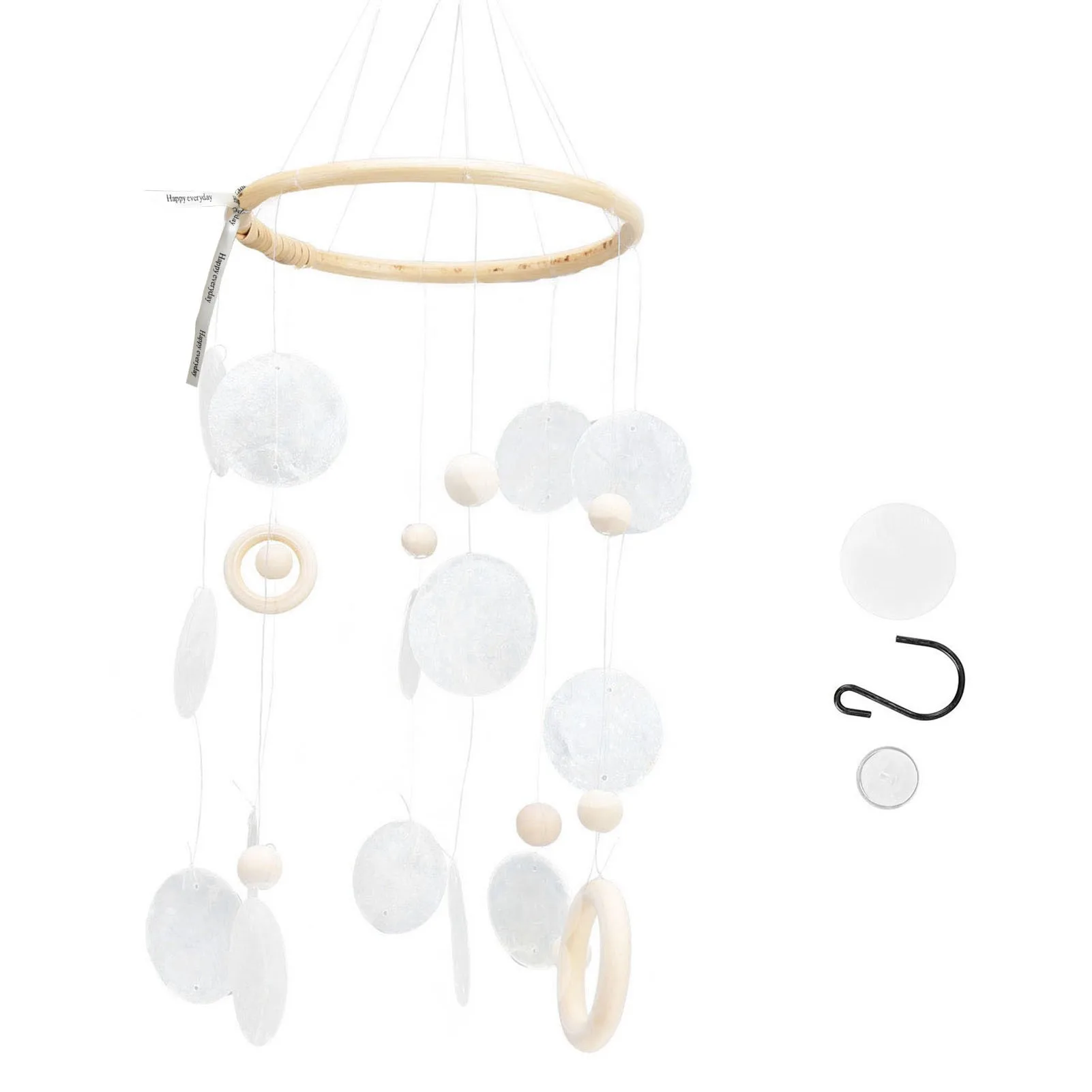 

Shell Wind Chime Wooden Simple Wind Chime Pendant for Lawn Garden Terrace Yard Hall