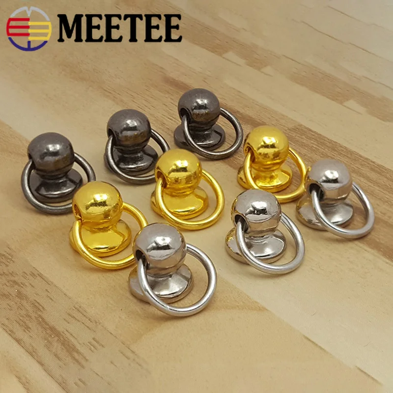 Meetee 30/50/100pcs 10mm Bag Strap Rivet Clip Screws Handle Buckles Metal Hang Buckle DIY Replacement Hardware Accessories BF069 | Дом и сад