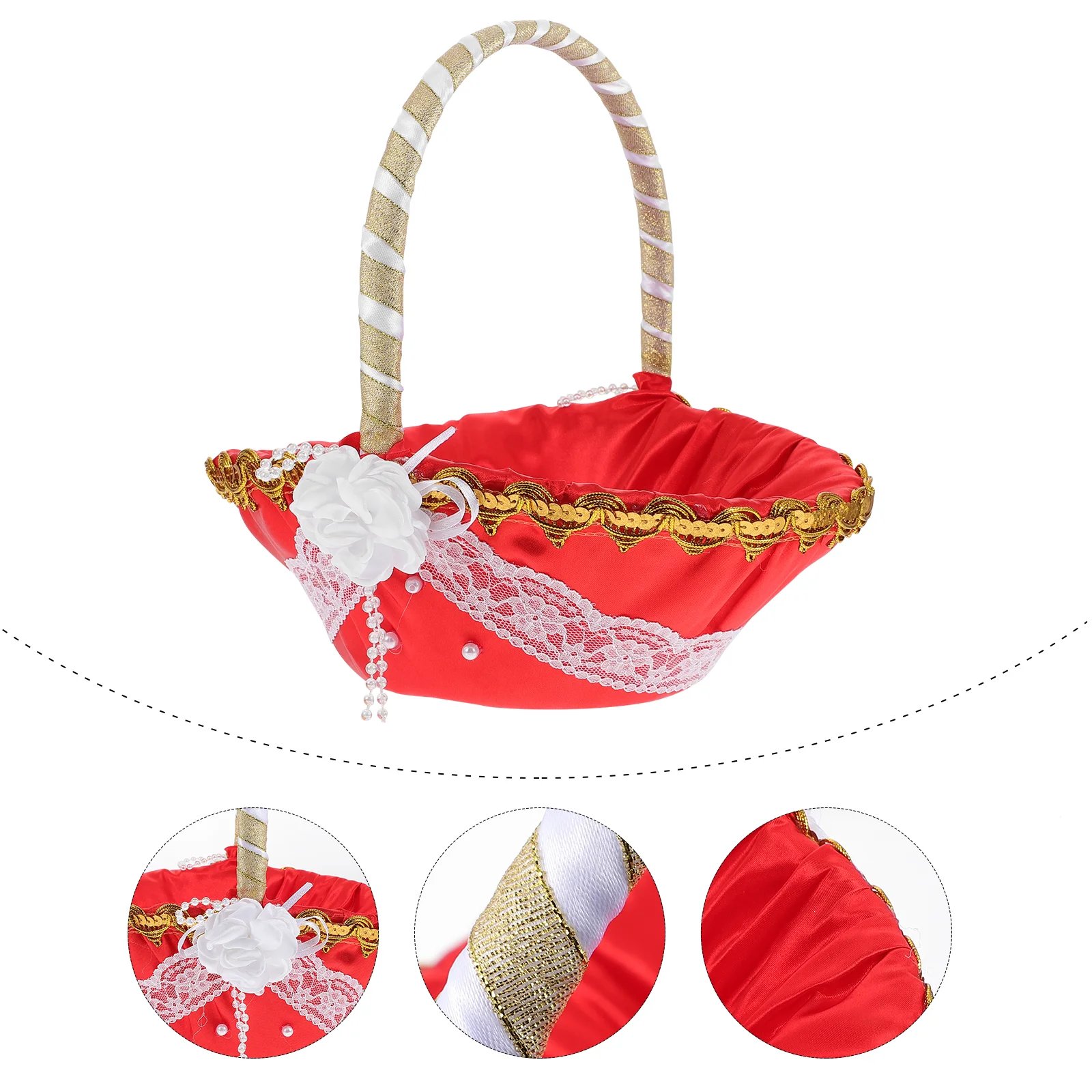 

Flower Girl Basket Wedding Petal Basket Delicate Flower Basket Sweets Container