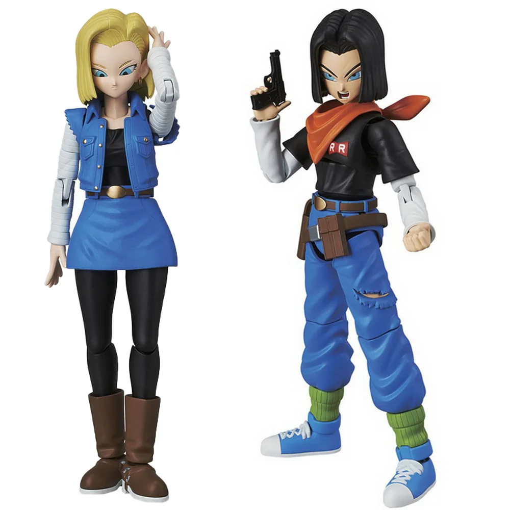 

In Stock Original Bandai Figure-rise Standard Dragon Ball Z No 18 Lazuli No 17 Lapis Assembly Model Collection Action Figure Toy