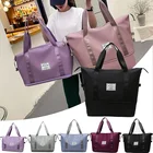 Складная дорожная сумка большой емкости, портативная легкая водонепроницаемая тканевая сумка из ткани Оксфорд, сумка на плечо с разделением для сухой и влажной уборки