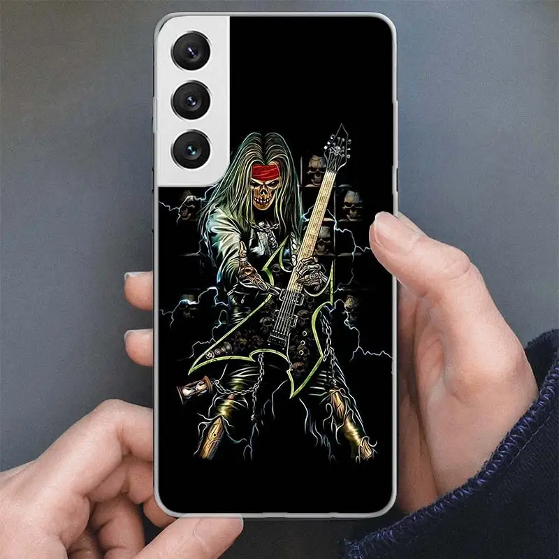Skeleton Rock Band Phone Case For Samsung Galaxy S23 S22 S21 Ultra S20 FE S10 Plus S10E S9 S8 + S7 Edge Soft Cover Silicone Shel images - 6
