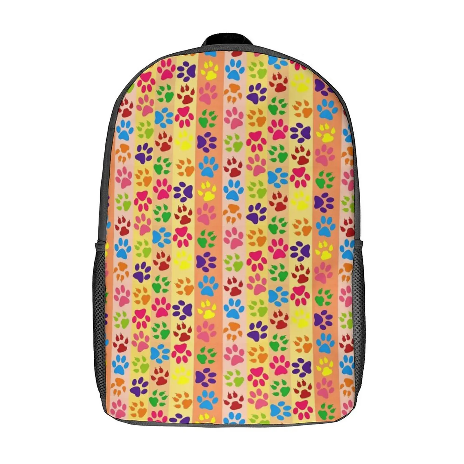 

Красочный рюкзак с собачьими лапами, элегантные рюкзаки в полоску, спортивные дышащие школьные сумки для подростков, рюкзак высокого качес...